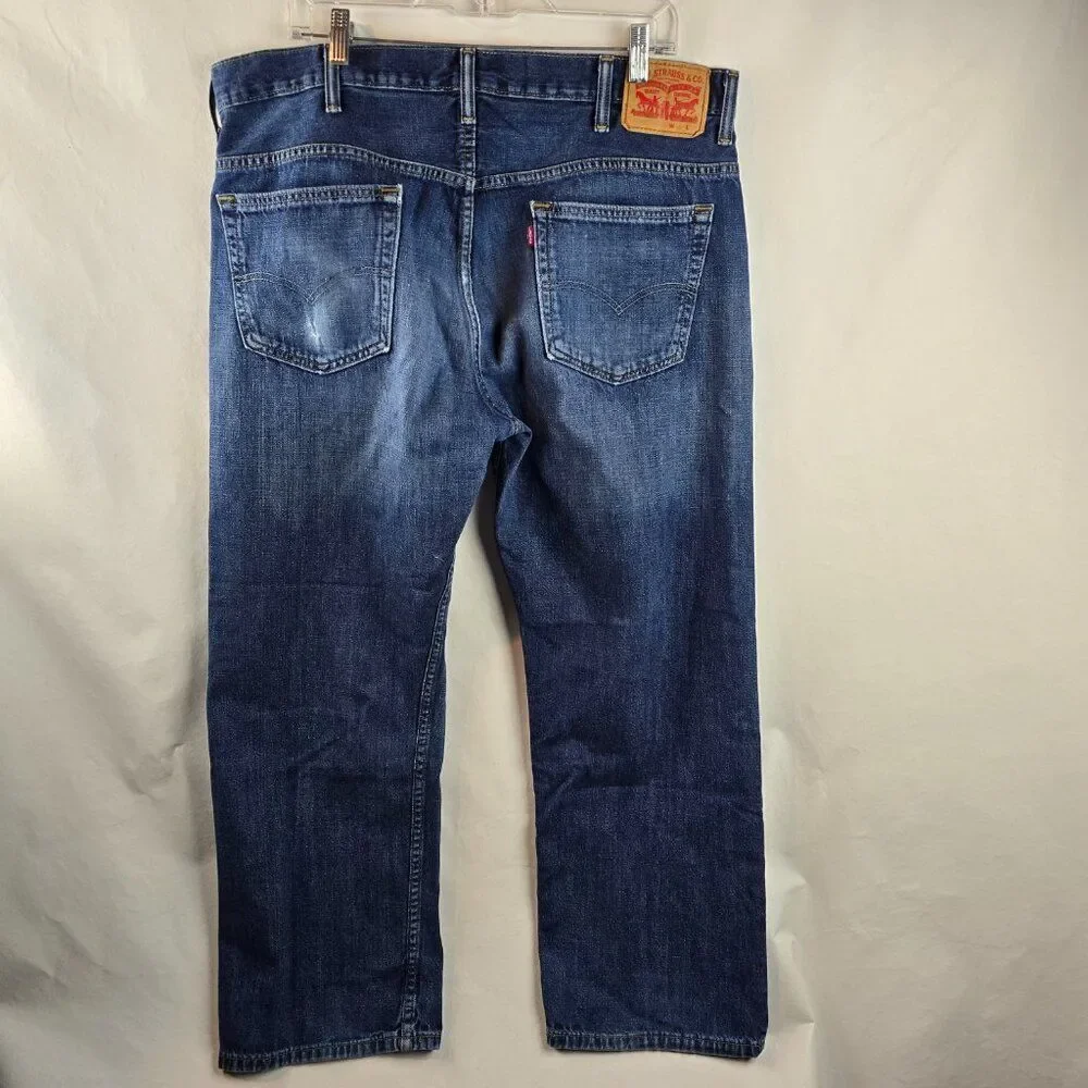 Levi's 569 Jeans Mens 38x30 Blue Dark Wash Denim  Loose Straight Baggy Skater
